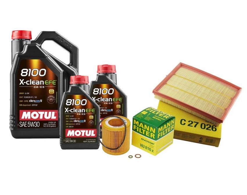 BMW Engine Oil Change Kit - Motul 11427953129 (5W30) (X-CLEAN EFE 8100)